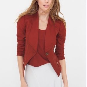 WHBM Burnt Orange Cropped Blazer